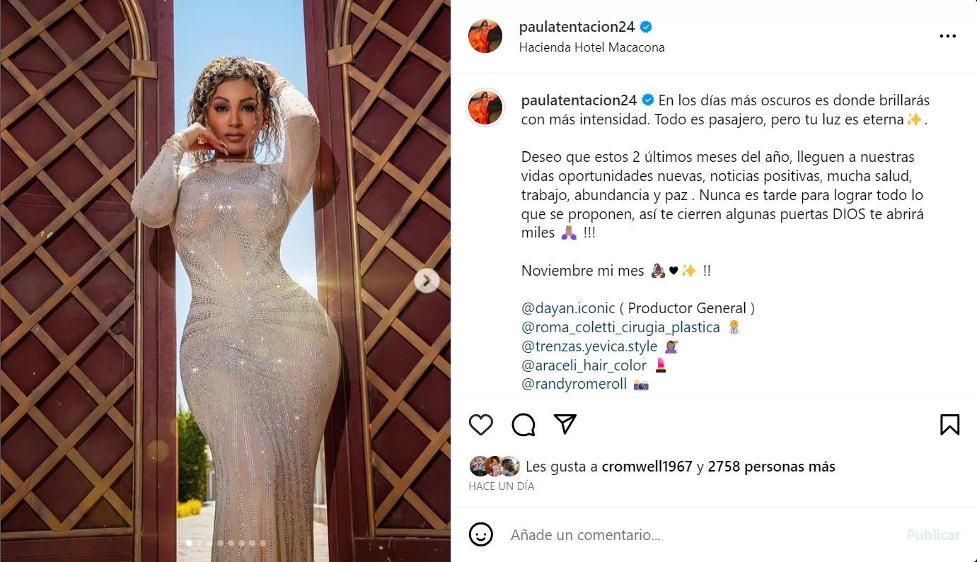 El último sábado Paula Arias posteó este mensaje en el muro de su red social/Foto: Instagram