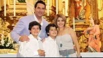 Eduardo e Itatí junto a sus gemelos cuando aún estaban juntos. Foto: TVNotas