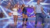 Angie Arizaga hizo divertidos pasos de baile