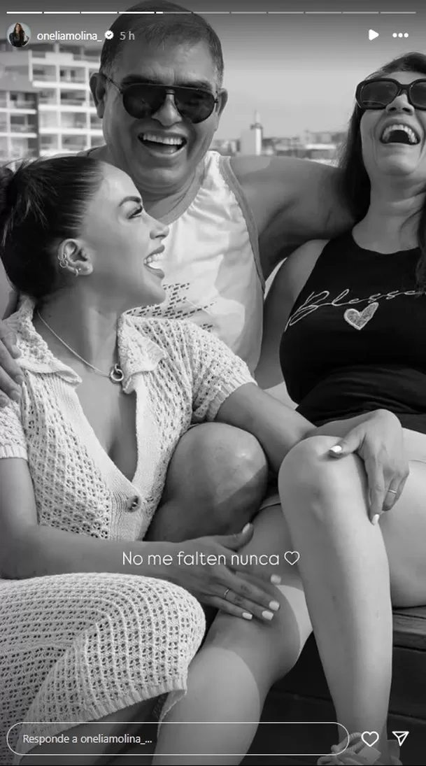 “No me falten nunca”, el conmovedor mensaje de Onelia a sus padres que tocó corazones. Foto: Instagram “No me falten nunca”, el conmovedor mensaje de Onelia a sus padres que tocó corazones. Foto: Instagram