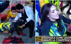 EEG: Rosángela Espinoza rompió en llanto tras sufrir fuerte lesión durante la competencia - Noticias de benji-espinoza