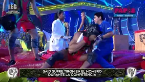 Said Palao sufre tirón en plena competencia. Foto: América Televisión