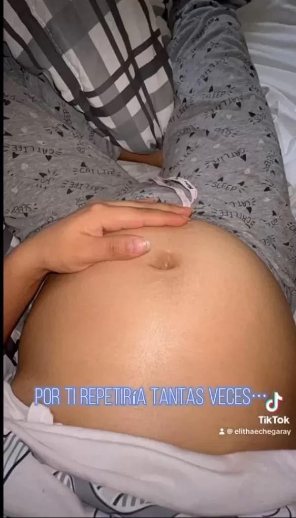 Elitha y York están contando los días y horas para conocer a su hijo/ Tik Tok Elitha Echegaray