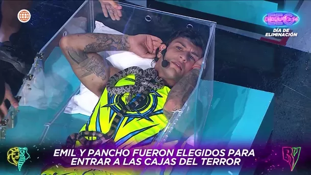 Emil sufrió ataque de pánico durante reto con serpientes / AméricaTV