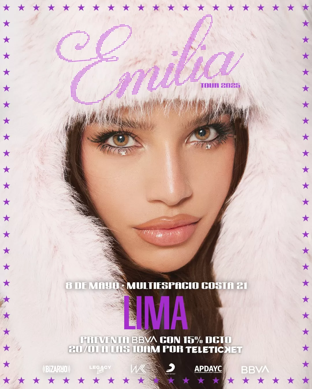 Emilia anunció concierto en Lima para el 8 de mayo / Difusión Emilia anunció concierto en Lima para el 8 de mayo / Difusión