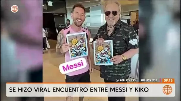 Carlos Villagrán protagonizó un emotivo encuentro con Lionel Messi en Miami/ América TV