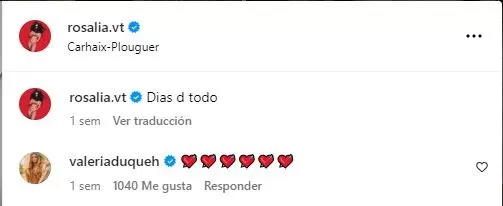 Valeria Duque ¿Conoce a Rosalía?, esto le comentó en twiter hace una semana