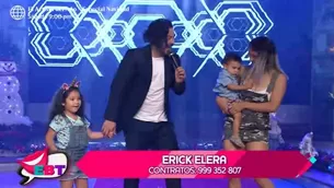 Erick Elera acompañado de sus hijos Flavia y Lucas Tadeo (Foto: Captura América TV)