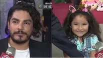 Erick Elera y su hija Flavia en 'En boca de todos' (Foto: Captura América TV)