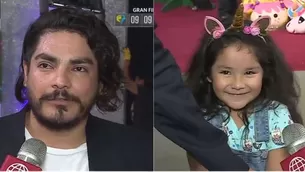 Erick Elera y su hija Flavia en 'En boca de todos' (Foto: Captura América TV)