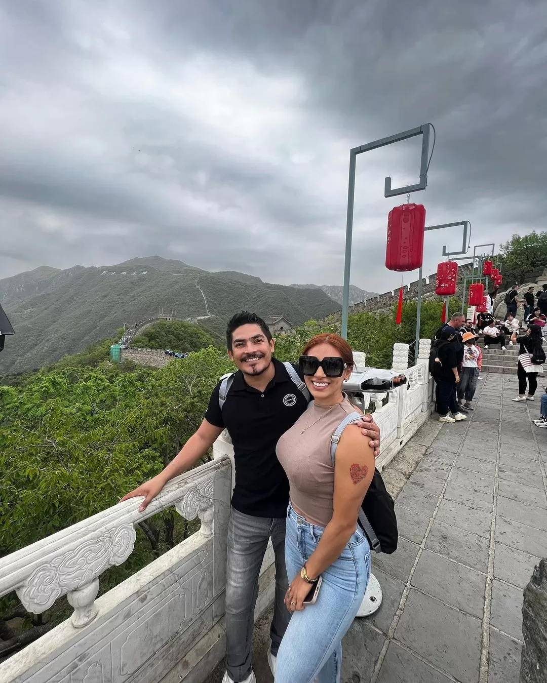 El actor de 'Al Fondo Hay Sitio' y su esposa quedron gratamente impactados con su visita a China/Foto: Instagram