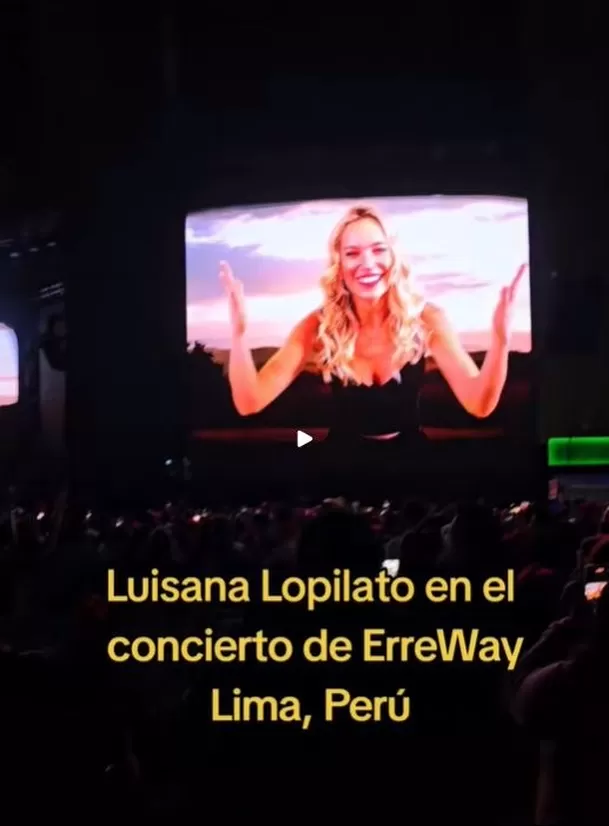 Así fue la ‘aparición’ de Luisana Lopilato en concierto de Erreway en Lima. Fuente: Tiktok Así fue la ‘aparición’ de Luisana Lopilato en concierto de Erreway en Lima. Fuente: Tiktok
