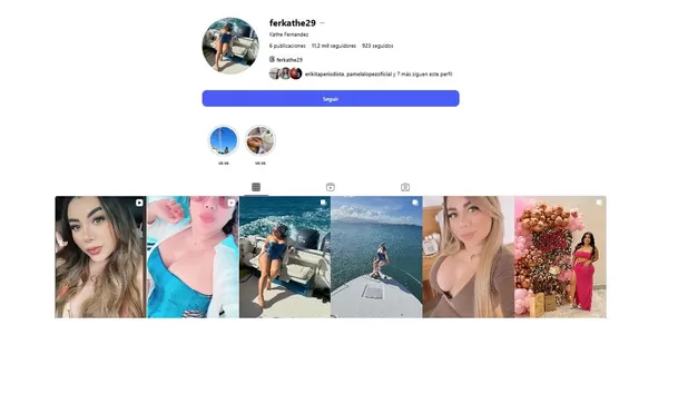 Katherine Fernández, esposa de Pedro Aquino, muestra su perfil de Instagram sin fotos junto al futbolista de Alianza Lima.