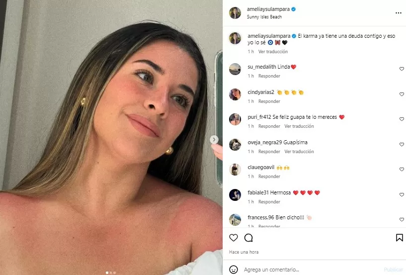 Fuerte mensaje de Andrea Cordero en redes sociales. Fuente: Instagram