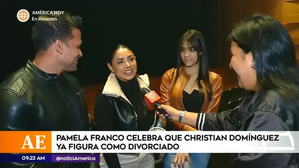 Pamela Franco celebró el divorcio de Christian Domínguez / América Espectáculos