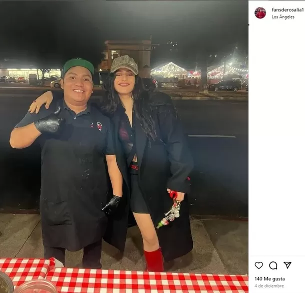 Rosalía fue localizada en Los Ángeles, California en una taquería el pasado 4 de diciembre/Foto: Instagram