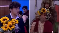 Estiven destrozó un macetero de girasoles en la cabeza de Eduardo