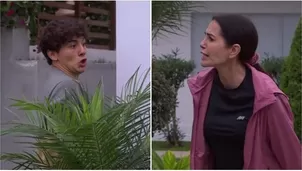 Estiven pasa tremenda vergüenza al ser descubierto por Marcela orinando en la pared Maldini / AméricaTV