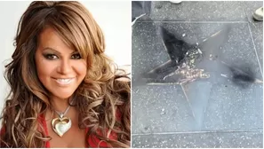 Vandalizan nuevamente estrella de Jenni Rivera. Fuente: Instagram