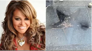 Vandalizan nuevamente estrella de Jenni Rivera. Fuente: Instagram