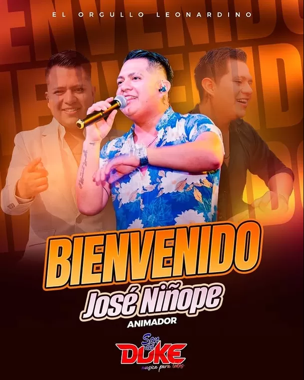 José Niñope nuevo integrante de Son del Duke/ Instagram José Niñope nuevo integrante de Son del Duke/ Instagram