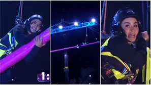Ethel Pozo cumplió infartante reto de altura. Fuente: AméricaTV