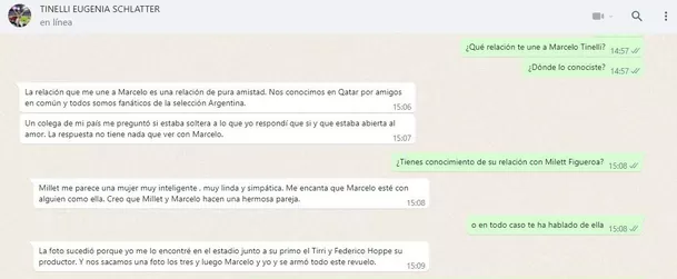 Declaraciones en exclusivaa de Eugenia Schlatter para la web de América Noticias/Foto: WhatsApp