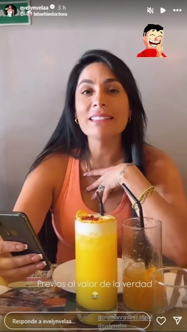 Evelyn Vela se burló de Melissa Klug y lo que dijo sobre Jesús Barco. Fuente: Instagram Evelyn Vela se burló de Melissa Klug y lo que dijo sobre Jesús Barco. Fuente: Instagram