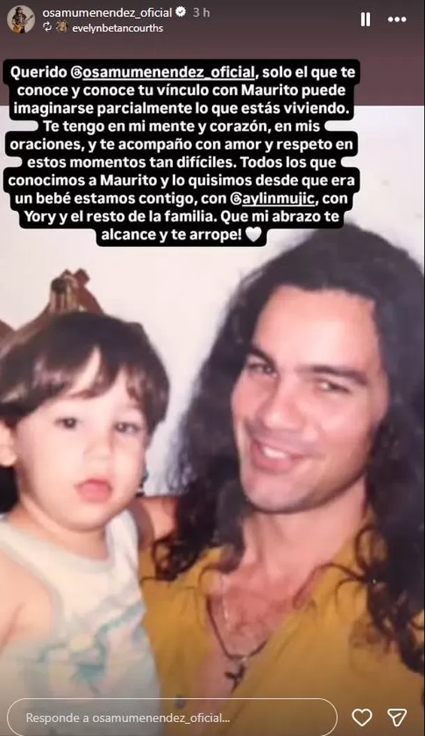 Osamu Menéndez reacciona a la muerte de su hijo Mauro, fruto de su romance con Aylín Mujica / IG: @osamumenendez_oficial Osamu Menéndez reacciona a la muerte de su hijo Mauro, fruto de su romance con Aylín Mujica / IG: @osamumenendez_oficial