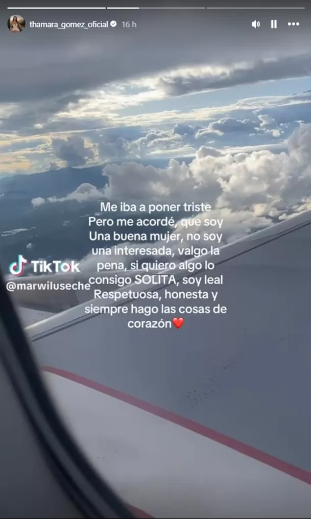 Thamara Gómez compartió mensaje en redes sociales tras fin de su relación con Álvaro Aurora. Fuente: Instagram Thamara Gómez compartió mensaje en redes sociales tras fin de su relación con Álvaro Aurora. Fuente: Instagram