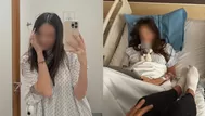 Exchica reality quedó con grapa en el abdomen y fue operada