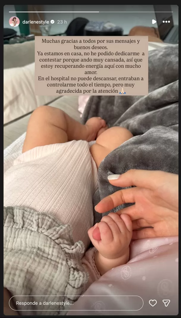Darlene Rosas preocupó a sus seguidores tras atravesar una emergencia médica. La exchica reality confirmó que ya está en casa junto a su bebé y contó cómo afronta su recuperación. Foto: IG @darlenestyle Darlene Rosas preocupó a sus seguidores tras atravesar una emergencia médica. La exchica reality confirmó que ya está en casa junto a su bebé y contó cómo afronta su recuperación. Foto: IG @darlenestyle