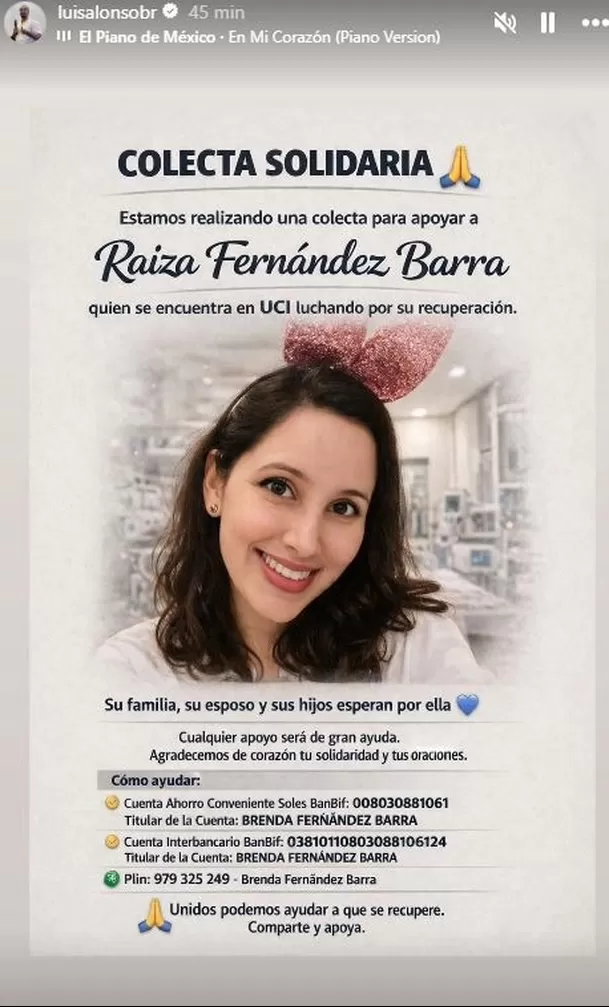 La joven Rayza se encuentra en UCI luchando por su vida / Instagram La joven Rayza se encuentra en UCI luchando por su vida / Instagram