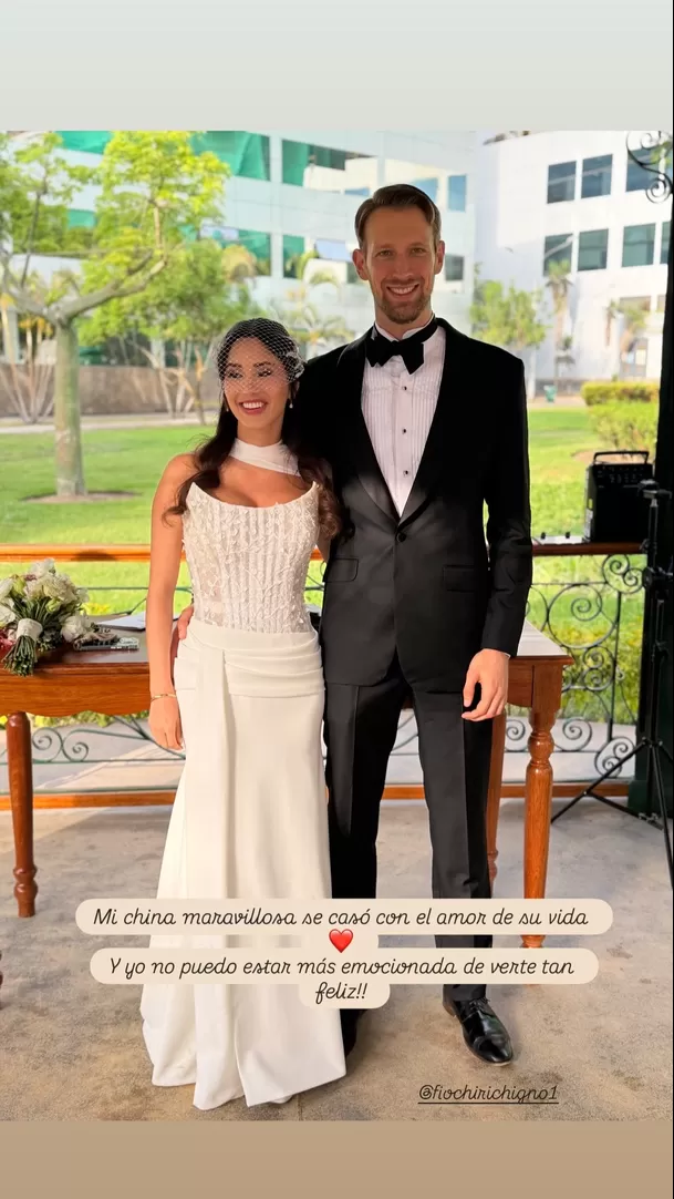 Fiorella Chirichigno se casó el viernes 19 de diciembre / Instagram