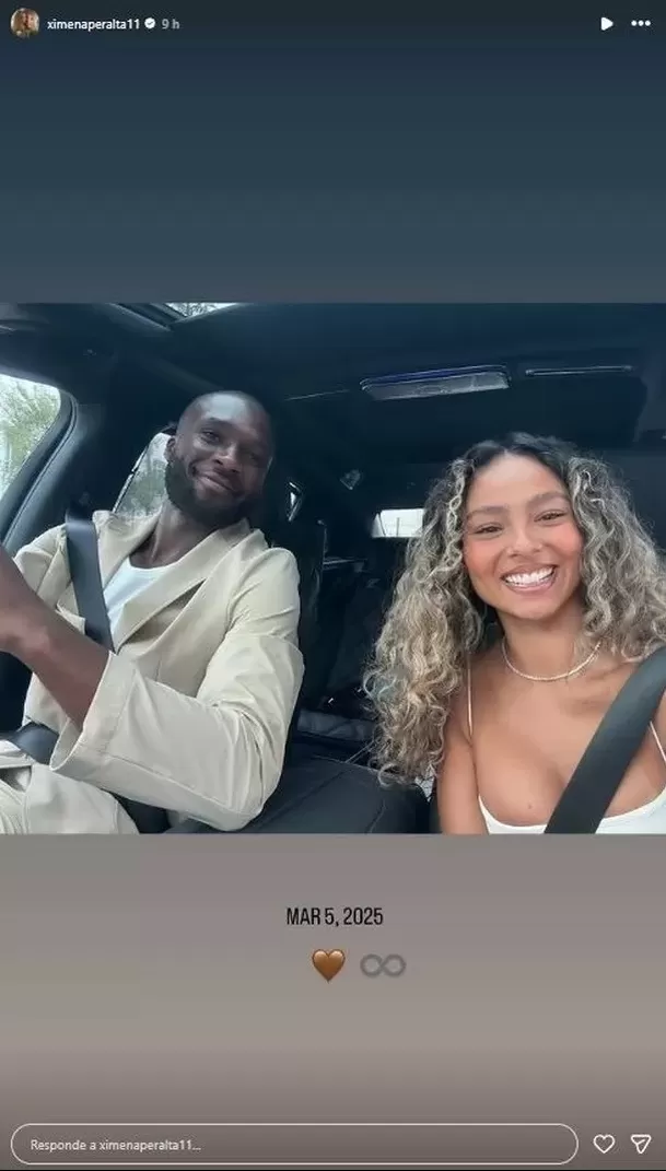 Ximena Peralta junto a Nelson Agholor recién casados /Foto: Instagram