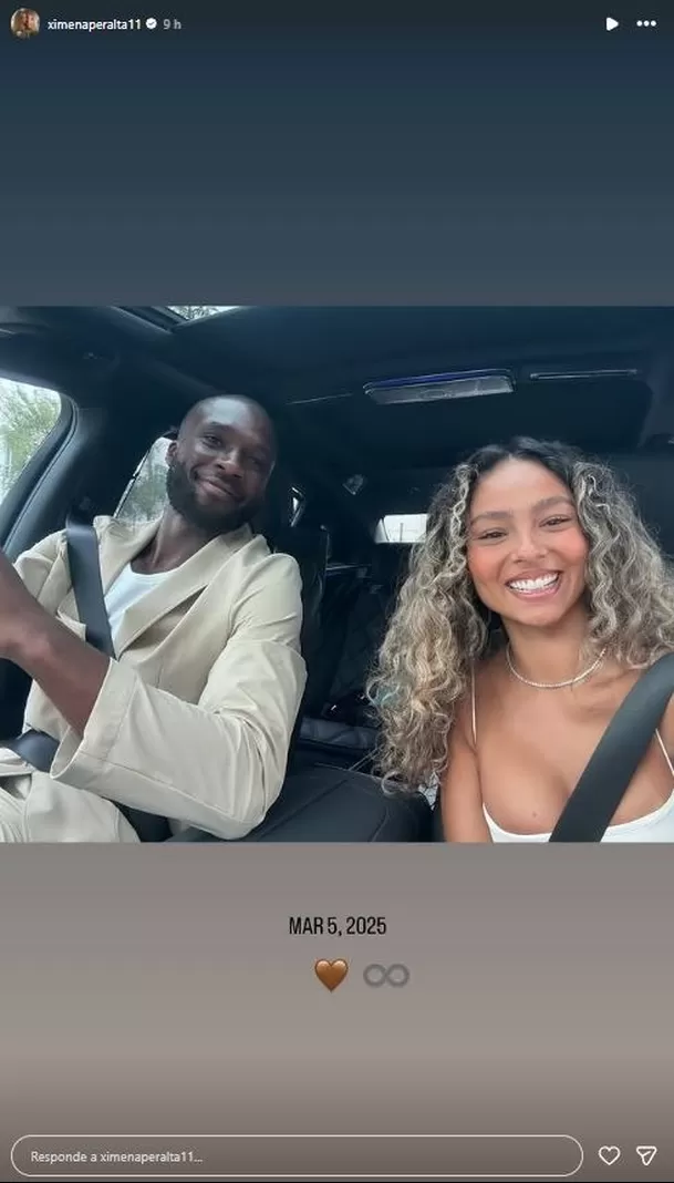  Ximena Peralta junto a Nelson Agholor recién casados /Foto: Instagram