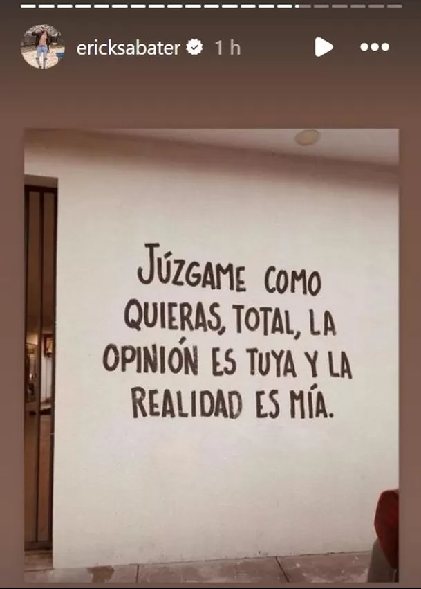 La respuesta de Erick Sabater al comentario de su exesposa Giatana Andújar en Instagram/Foto: Instagram