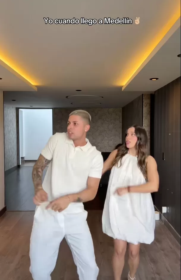 Isander Pérez se reencontró con Cara Rodríguez en Medellín. Foto: TikTok