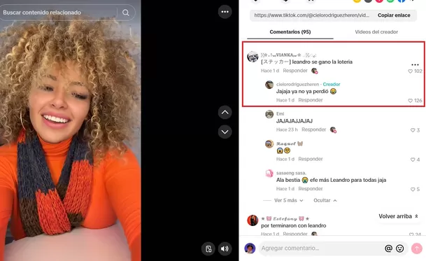 Leandro Cabello confirmó su soltería y su ex reaccionó sin filtros. Foto: TikTok