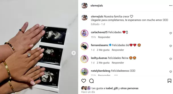 Olenka Mejía, exsaliente de Jefferson Farfán, anunció su embarazo / IG: @olemejials