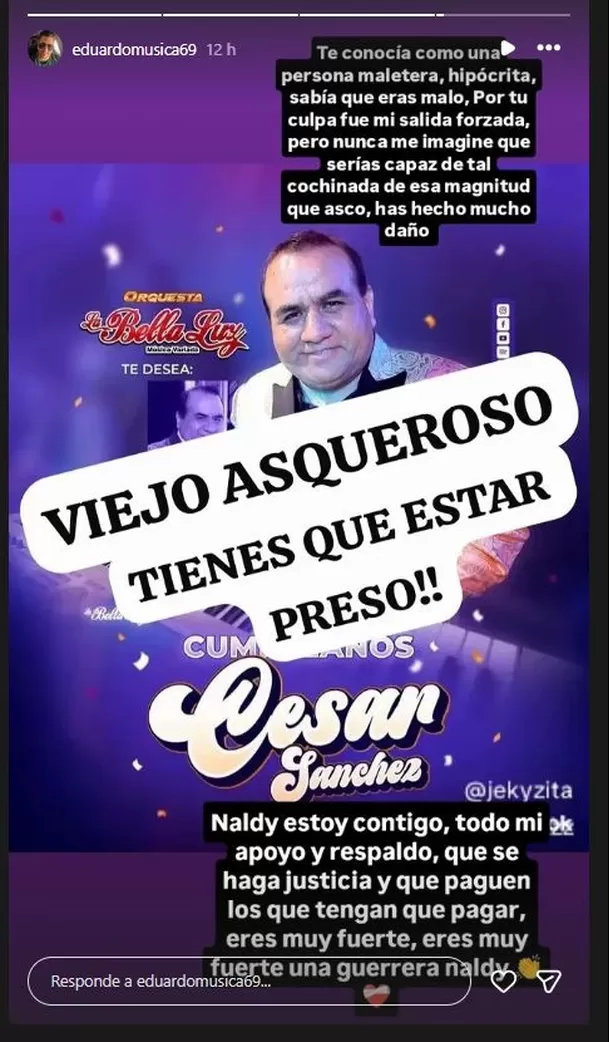 Eduardo Ortúzar, exvocalista principal de La Bella Luz, advirtió que "falta que rueden dos cabezas más" de la agrupación Foto: IG @eduardomusica69 Eduardo Ortúzar, exvocalista principal de La Bella Luz, advirtió que "falta que rueden dos cabezas más" de la agrupación Foto: IG @eduardomusica69