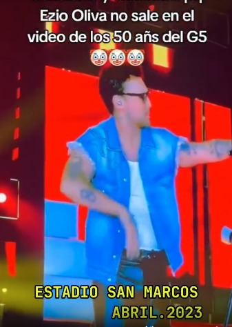 Ezio Oliva recibió críticas por su interpretación junto al Grupo 5. Fuente: Instagram