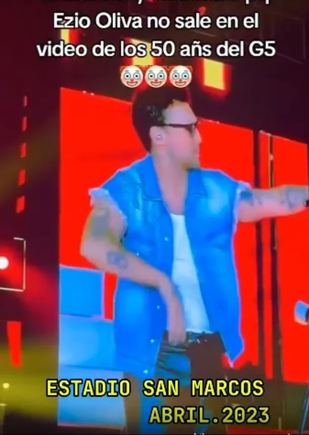 Ezio Oliva recibió críticas por su interpretación junto al Grupo 5. Fuente: Instagram