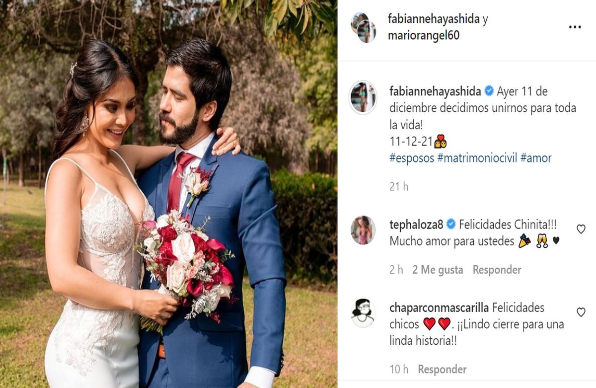 Fabianne Hayashida: La boda de la excompetidora de Combate y EEG