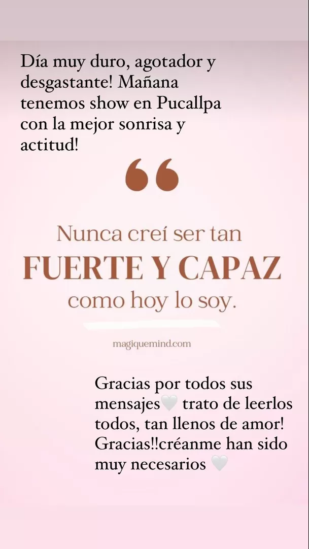 Los alarmantes mensajes de Fabianne Hayashida en medio de sus proceso de separación de Mario Rangel/Foto: Instagram