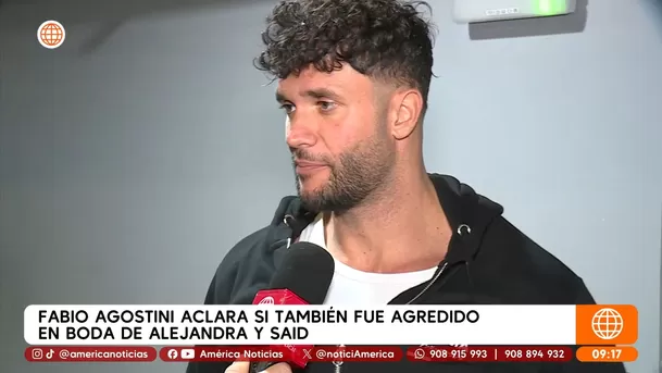 Fabio Agostini habló de la pelea en la boda de Alejandra Baigorria y Said Palao / América Espectáculos 