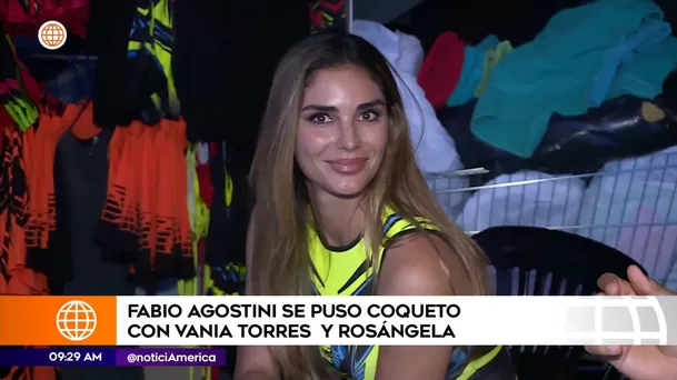 Vania Torres se sonrojó con el elogio de Fabio Agostini detrás de cámaras / América Televisión