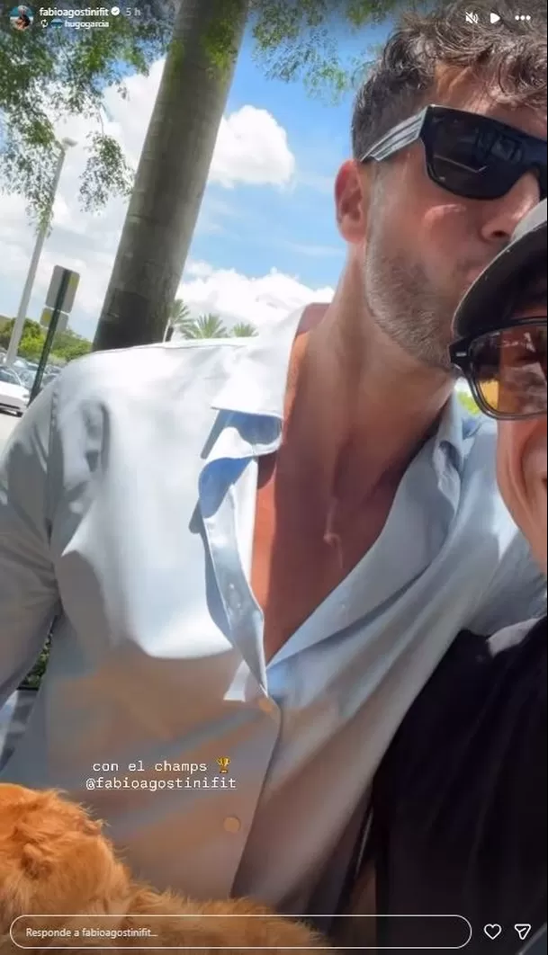 : Las emotivas palabras del reencuentro entre Fabio Agostini y Hugo García / IG: hugogarcia : Las emotivas palabras del reencuentro entre Fabio Agostini y Hugo García / IG: hugogarcia