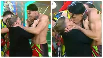 Facundo González se emocionó y besó a Johanna San Miguel. Fuente: AméricaTV