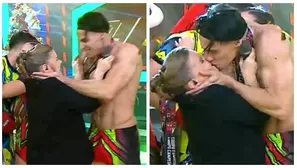 Facundo González se emocionó y besó a Johanna San Miguel. Fuente: AméricaTV